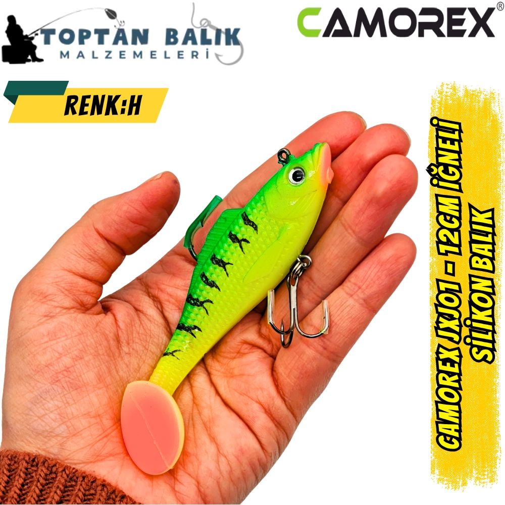 Camorex JXJ01 12cm 2'li İğneli Silikon Balık (Renk: H)